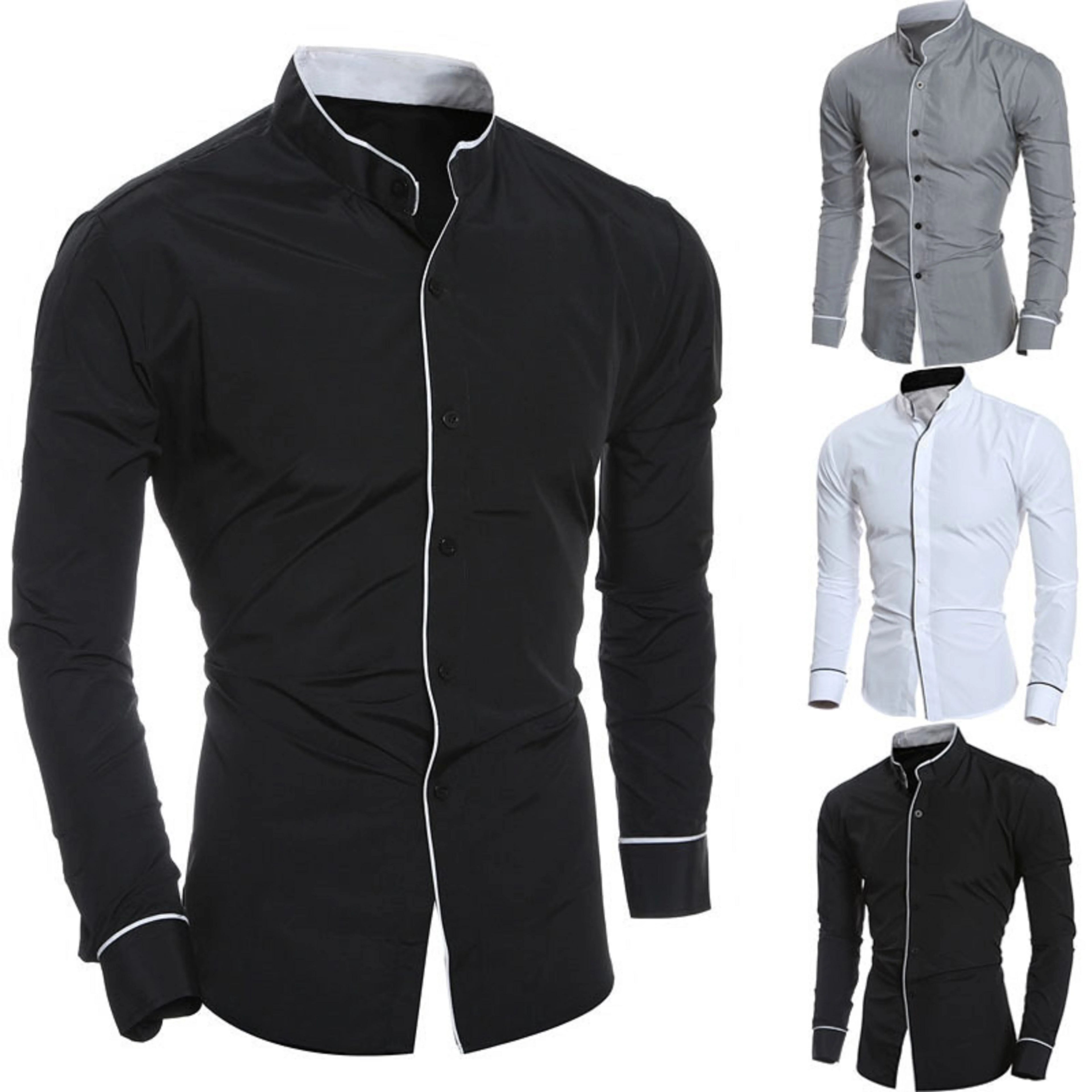 long-sleeved solid color shirts