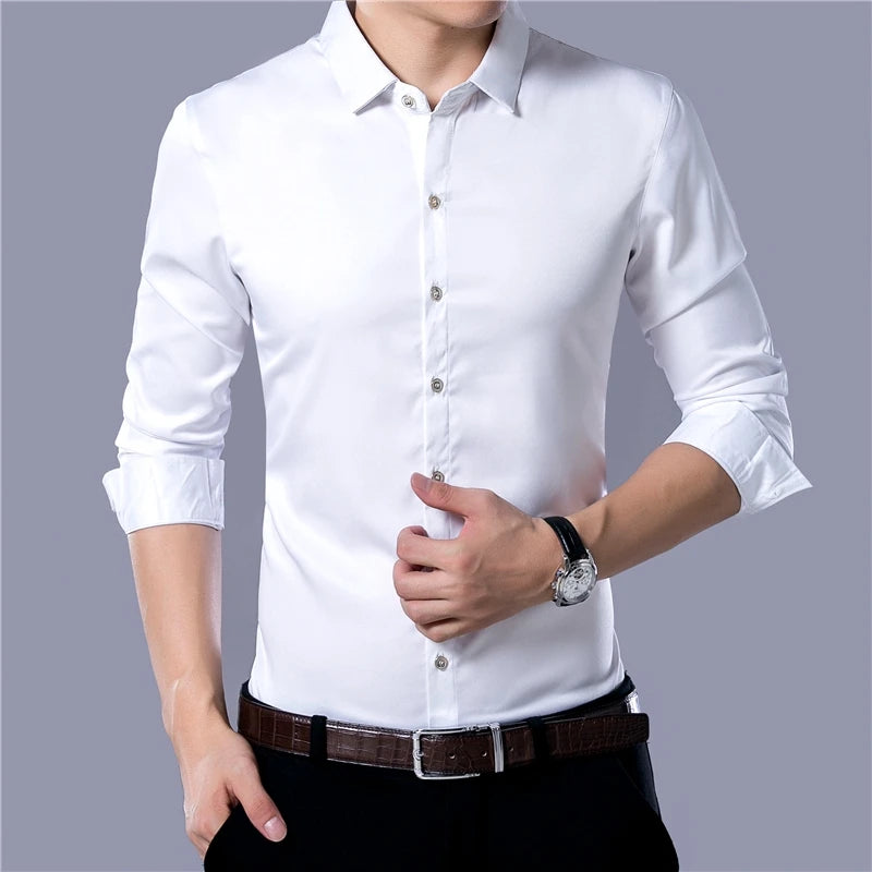Men's Casual Fashion  Solid Color  Shirt