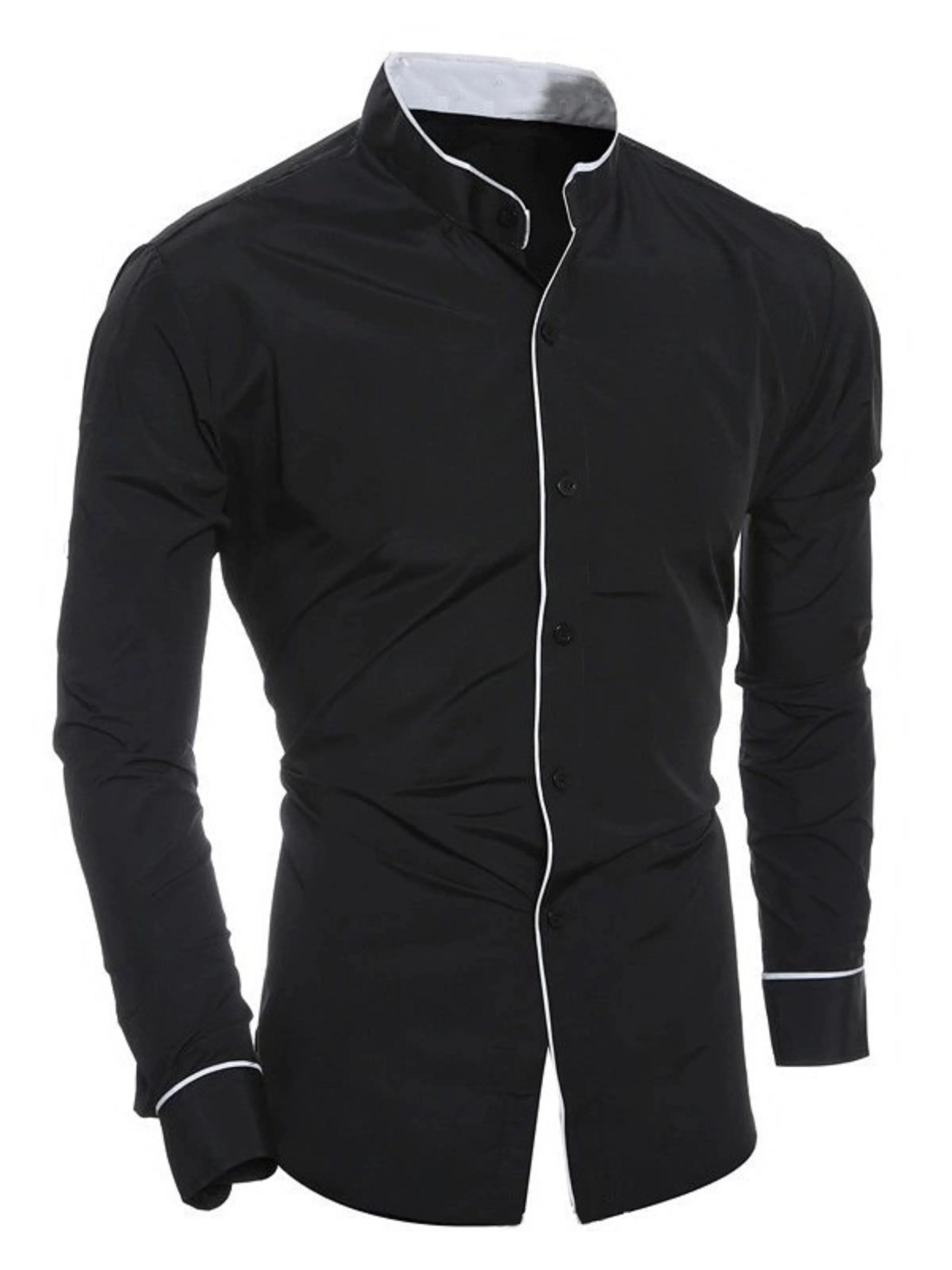 long-sleeved solid color shirts