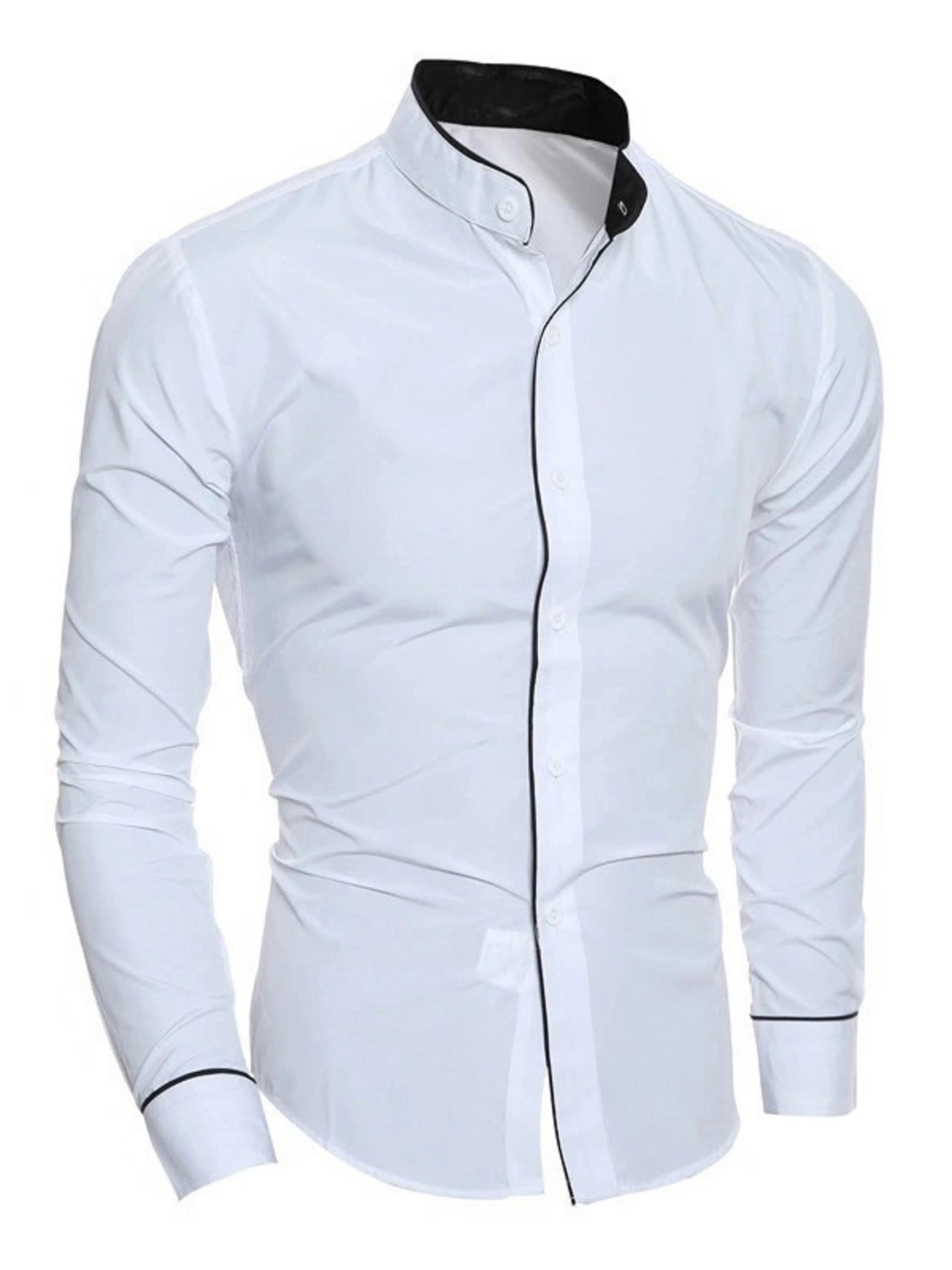 long-sleeved solid color shirts