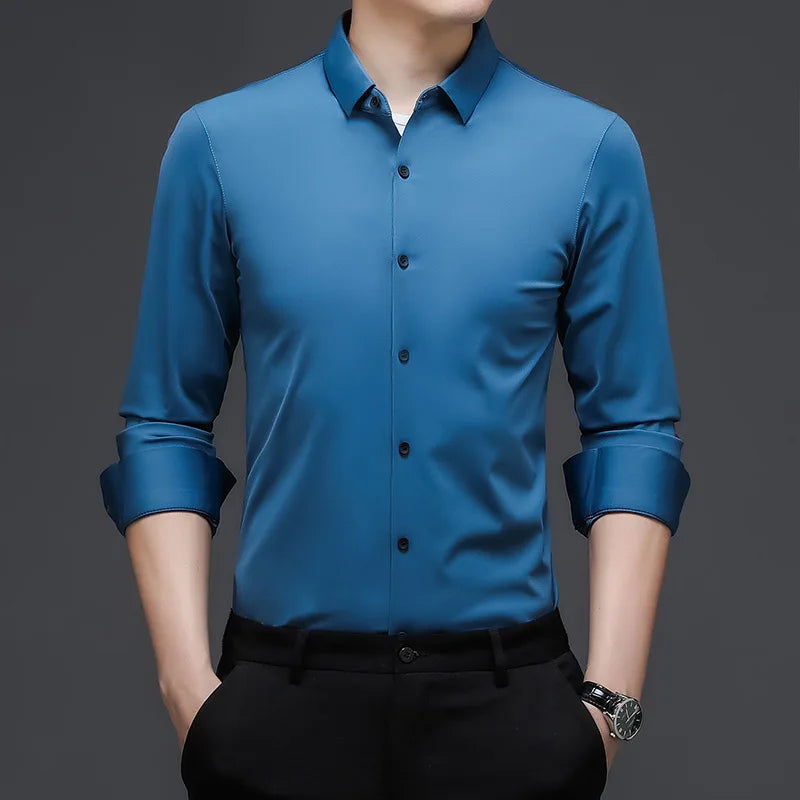 Men's Casual Fashion  Solid Color  Shirt
