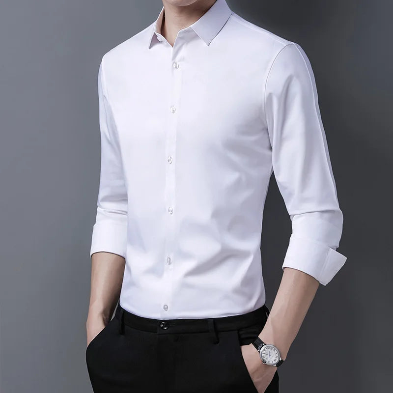 Men's Casual Fashion  Solid Color  Shirt